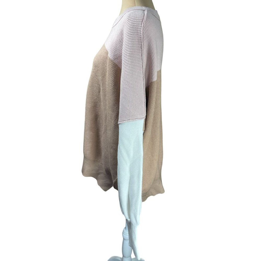 ANRABESS Women Crewneck Sleeve Oversize Ribbed Knit Pullover Sweater Size XL Ext - Picture 2 of 6